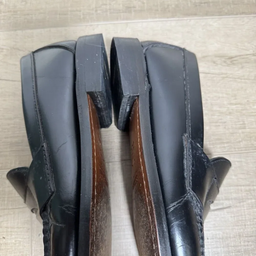 Sebago Mens 8.5 Classic Penny Loafer Black Leather Handsewn Luxury Goodyear Welt